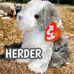 ❤️ PASTOR ❤️ 2001 Ty Beanie Babies Gris y Blanco Antiguo Inglés Perro Pastor *MWMT* - Imagen 1 de 3
