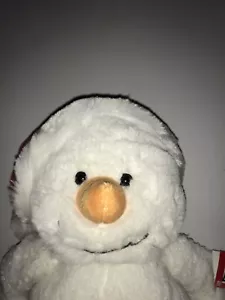 ganz snowman with santa hat. 14 inches tall Very Nice Stuffy - Picture 1 of 9