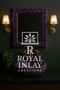 Custom Made Amethyst Mirror Frame, Prime Quality Mirror Hallway Decor - Picture 1 of 6