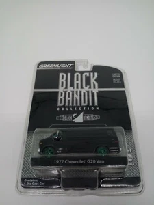 Greenlight Green Machine Black Bandit '77 1977 Chevrolet G20 Van Die-cast 1/64 - Bild 1 von 7