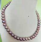 Elegant 11-12Mm South Sea Lavender Baroque Pear Necklace 18Inch 925S