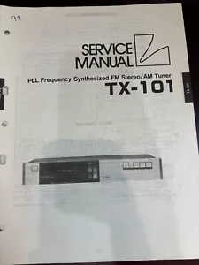 ORIGINAL LUXMAN TX-101 TX101 Repair & Service Manual 98 302 **ORIGINAL** - Picture 1 of 1