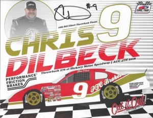 SIGNED 2018 CHRIS DILBECK "BILL ELLIOTT THROWBACK" #9 NON NASCAR LM POSTCARD - Imagen 1 de 1