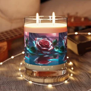 Scented Candle Full Glass, 11oz Ice Rose Design Seventh Avenue fine fragrances - Picture 1 of 11