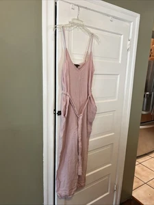 SHINESTAR Damen Jumpsuit rosa weites Bein ärmellos M Gauzey Neu mit Etikett (LS) - Bild 1 von 12