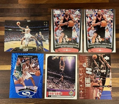 (6) Allen Iverson Card Lot Philadelphia 76ers HOF - Image 1 of 2