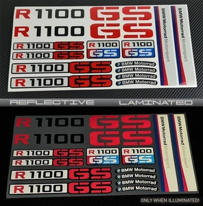 Reflective decals stickers graphic set for BMW R1100GS Laminated GS red - Bild 1 von 9
