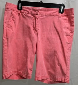 Womens J Crew Bermuda Shorts Faded Neon Pink Flat Front Size 8 - Picture 1 of 10