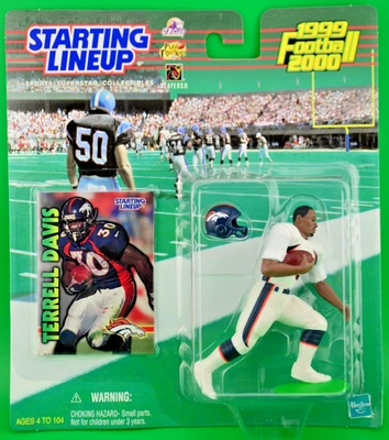 Figura Terrell Davis Denver Broncos 1999-2000 NFL Kenner alineación inicial nueva en caja Foto 1 de 2