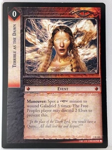 LORD OF THE RINGS TCG REALMS OF THE ELF LORDS RARE 3R103 TERRIBLE AS THE DAWN lp - Picture 1 of 1