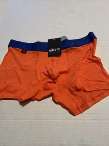 Jack Adams Men's COTTON BOXER BRIEF TRUNK Size L Underwear Orange - Picture 1 of 2