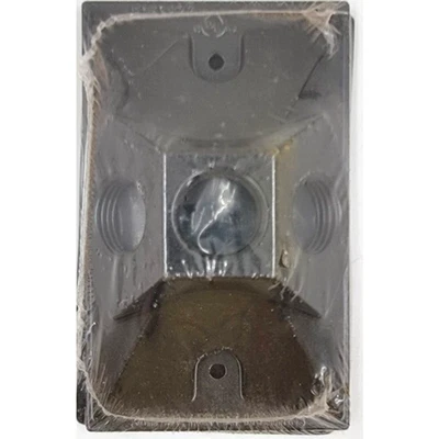 Sigma 1-Gang Rectangle Metal 3 Hole Weatherproof Electrical Box Lamp Cover - Image 1 of 2