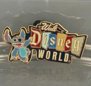DISNEY WDW 2006 WALT DISNEY WORLD RETRO LOGO STITCH 3/D PIN ON PIN - Picture 1 of 5