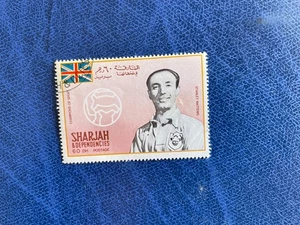 EMIRATI ARABI FRANCOBOLLO SHARJAH 1968 STANLEY MATTEWS *** - Picture 1 of 2
