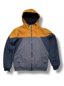 Bershka Menswear Collection Colourblock Hooded Jacket XL VGC Warm Winter Tritone - Picture 1 of 12