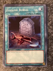 Foolish Burial Speed Duel GX: Duelists of Shadows Yugioh #SGX3-ENE13 - Picture 1 of 2