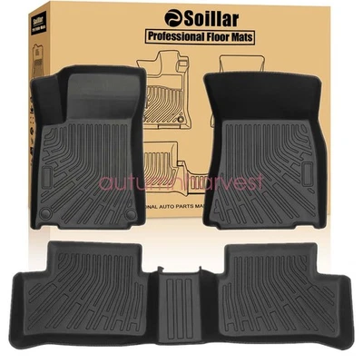 Floor Mats Liner For 2021-2024 Mercedes GLA 4-Door Front-Rear All Weather TPE - Image 1 of 4