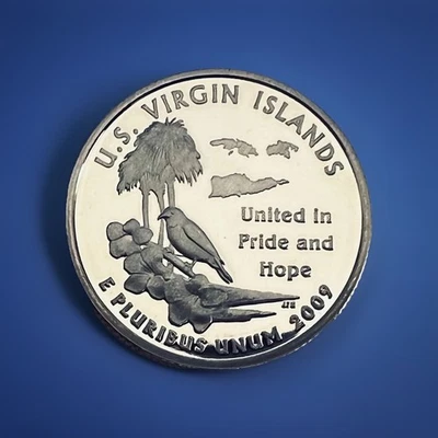 2009 S U.S. VIRGIN ISLANDS US Territories Quarter Clad 25c Proof Coin - Image 1 of 2