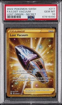 2022 POKEMON SWORD & SHIELD LOST ORIGIN SECRET #217 FULL ART/LOST VACUUM PSA 10 - Image 1 of 2
