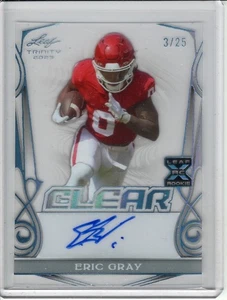 2023 LEAF TRINITY CLEAR ERIC GREY ROOKIE/RC AUTO #3/25 - Foto 1 di 2