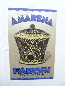 ANTICA CARTOLINA PUBBLICITARIA PUBBLICITà VINTAGE AMARENA FABBRI BOLOGNA - Imagen 1 de 2