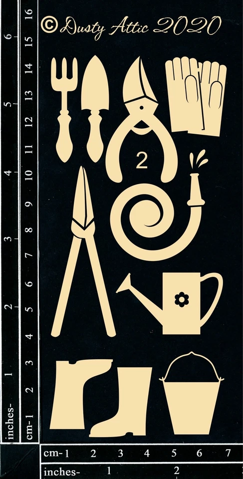 Aglomerado Dusty Attic 3x6 - Herramientas de jardín #2, DA2894 Foto 1 de 1