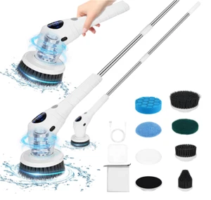 45" Elektrische Reinigungsbürste, 8 IN 1 Elektrischer Schleuder Schrubber Kabellos Elektro Sc - Bild 1 von 7