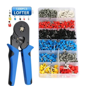 Ferrule Crimping Tool Cable Wire Electrical Terminal Connector Kit Crimper Plier - Picture 1 of 9