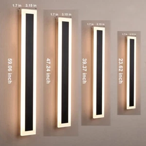 Modern Waterproof Outdoor Long Strip LED Wall Sconce Lamp 110V For Garden Porch - Picture 1 of 15