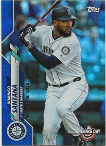 2020 Topps Opening Day DOMINGO SANTANA Blue Foil Parallel Mariners #8