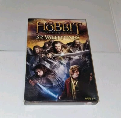 The Hobbit An Unexpected Journey Box 32 Valentines Day Cards Bilbo GANDALF  - Image 1 of 3