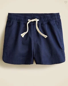 New Crewcuts Girls Fishtail Shorts Navy Blue Cotton Elastic Waist 6 10 - Picture 1 of 2