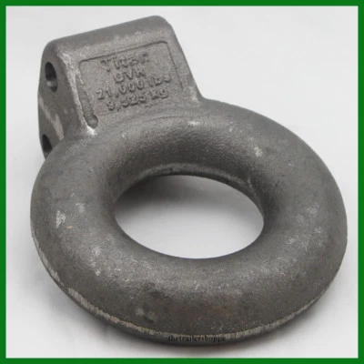 Forged Adjustable 2-Bolt Mount Drawbar Lunette Pintle 3" Eye 21,000 GTW - Image 1 of 3