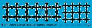 Peddinghaus 1/32 Balkenkreuz (Croce di Ferro) Aeronautica Militare Tedesca Moderna (2 misure) 1159 - Foto 1 di 1