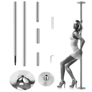 Komplettes Kit Fitness Stripper tragbar Stahl Tanzstange Übung Club Party Sport - Bild 1 von 8