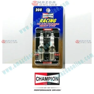 CHAMPION 2PCS Racing Spark Plug 208 Fits HONDA・MAZDA・MITSUBISH・NISSAN・TOYOTA - Foto 1 di 5