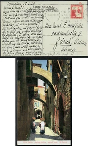 British Palestine postcard 1929 Levant Fair machine Postmark Jerusalem - ** - Picture 1 of 3