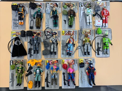G.I. Joe 1986 Hasbro Vintage Complete Run 17 Figure Lot BEAUTIFUL!!! w File Card Cover