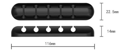 USB Cable Organizer Cable Holder Cable Winder Desktop Tidy Management Clips 2pcs - Image 1 of 3