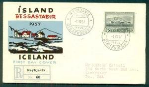 ICELAND, 1957, 25kr (305), FDC, VF, Facit $90.00 - Picture 1 of 1