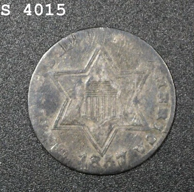1857 Three-Cent Piece (Trime) "VF+" *Free S/H After 1st Item* - Image 1 of 2