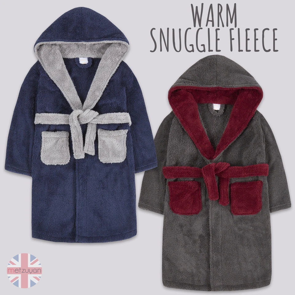 Niños Niños Vestido de Contraste Acurrucado Vestido de Lanza Abrigo Cálido Casa Reino Unido 7-13 Años Foto 1 de 1