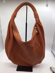 Michael Kors Hobo Shoulder bag leather Gold Logo Zipper Closure - Picture 1 of 7