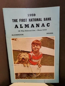1959 First National Bank Almanac - Kirkwood Bloomington Indiana One Stop Banking - Imagen 1 de 9