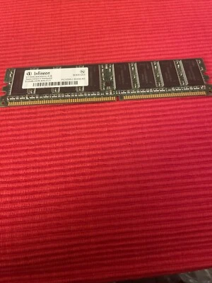 Infineon HYS64D64300HU-5-B 512MB DDR PC3200U 400MHz 184-Pin Memory Module (CA) - Image 1 of 3