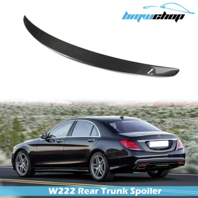 AU 14-20 Trunk Spoiler Carbon Fit For Mercedes Benz S-Class W222 Sedan OE Type - image 1 of 4
