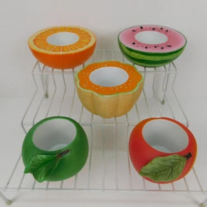 Party lite Fruit/vegetable Candle Holder Set of 5 Different Pieces - Picture 1 of 16