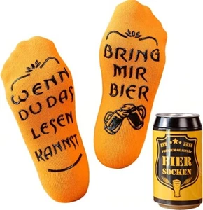 Bier Socken Herren, Bier Geschenke zum Männer-Abend, Geburtstagsgeschenk, 37-44 - Bild 1 von 7