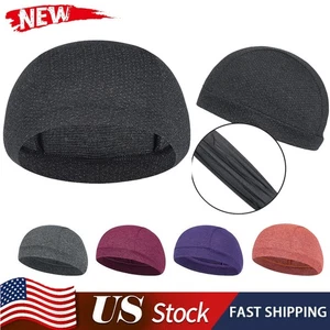 Gorra de calavera Durag casco forro gorro para hombres mujeres refrescante correr ciclismo sombreros - Imagen 1 de 18