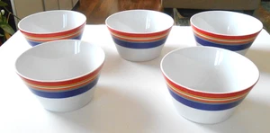 5er Set Kiste & Fass CIRQUE 5 1/2" x 2 3/4" Suppe Müslischalen EUC - Bild 1 von 4